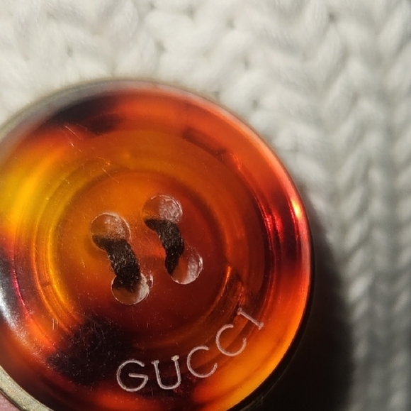 Gucci Cream Chunky Rib Knit Overlap Detail Cardigan S - Picture 5 of 12